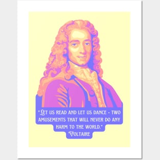Voltaire Portrait And Quote Posters and Art